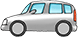 Silbernes Auto im Hintergrund
