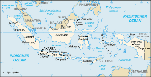 Karte von Sumatra