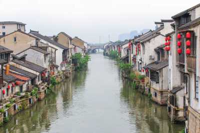 Kaiserkanal mit Altstadt Huishan Kaiserkanal mit Altstadt Huishan