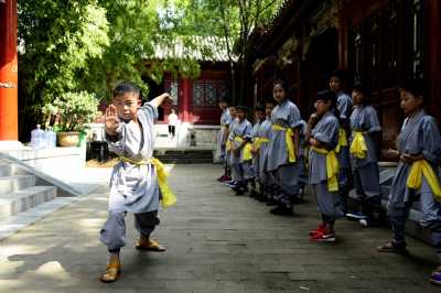 Mönchanwärter im Shaolin Tempel