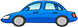Blaues Auto im Hintergrund